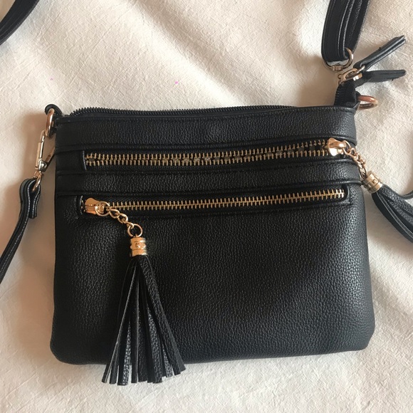 Faux Leather Crossbody Bag with Adjustable Strap - Picture 2 of 6